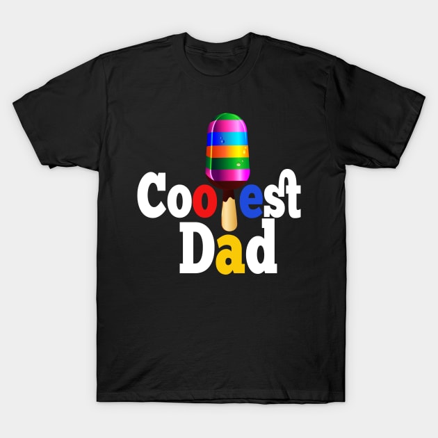 Mens Coolest Dad Ice Cream design, Father's Day Gift T-Shirt by Blue Zebra